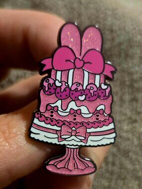 Loungefly Sanrio Kuromi & My Melody Black & Pink Enamel Pin (My Melody Cake)